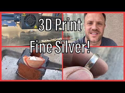 Casting a PLA 3D Printed Ring In Silver