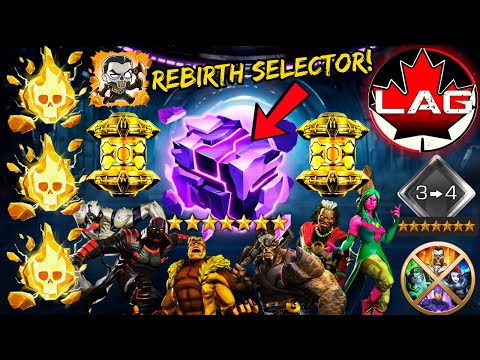 7🌟REBIRTH SELECTOR = NEW R4 #15!! 7⭐Relic Crystal Opening Compensation! Rank Up & Gameplay! - MCOC