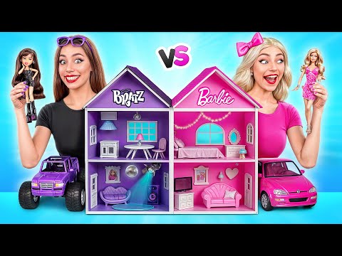 We Build Amazing Doll House | Barbie vs Bratz Challenge by Multi DO Smile