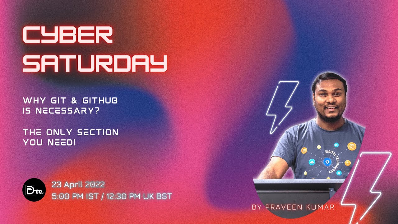 Git and GitHub for Absolute Beginners | Praveen Kumar Purushothaman | DTC First Session