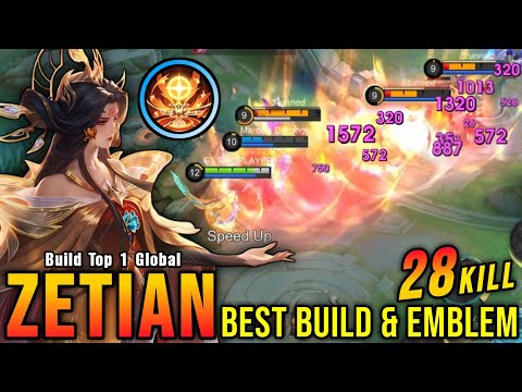 28 Kills!! New Hero Zetian Best Build and Emblem!! - Build Top 1 Global Zetian ~ MLBB