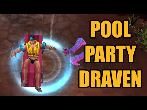 LoL Pool Party Draven Skin Spotlight (League of Legends Gameplay)