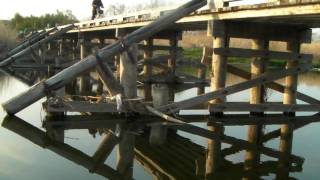 preview picture of video 'Wakamiya Bridge before at dark　20090330　夕暮れ前の高麗川若宮橋'