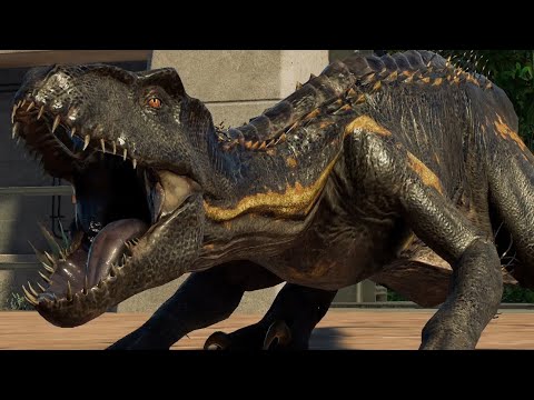 Indoraptor vs Indominus Rex, T-Rex, Spinosaurus, Giganotosaurus & Carcharodontosaurus - JWE 2