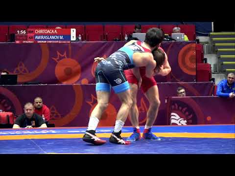 1/8 FS - 57 kg: A. CHIRTOACA (MDA) v. M. AMIRASLANOV (AZE)