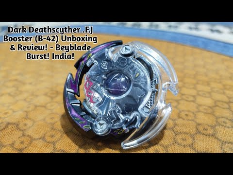 Dark Deathscyther .F.J Booster (B-42) Unboxing & Review! - Beyblade Burst! India!!
