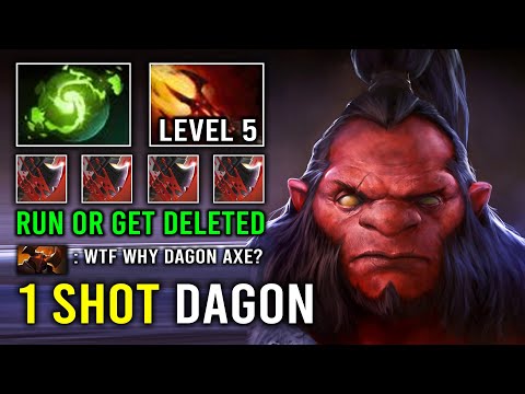 If You See This Axe Run Or Get 1 Shot LEVEL 5 Dagon Instant Chop Down Magic Burst Carry Axe Dota 2