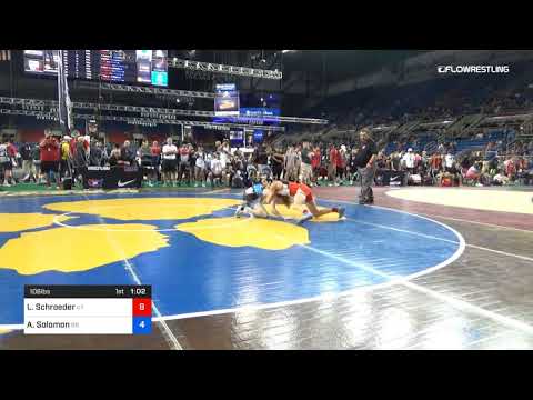 106 Lbs Cons 32 1 Luke Schroeder Utah Vs Aaron Solomon Oregon