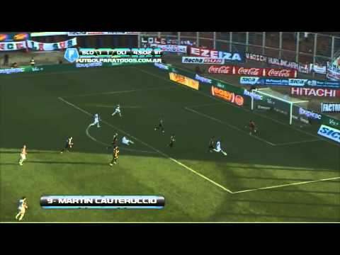 Gol de Cauteruccio. San Lorenzo 2 - Olimpo 1. Fecha 1. Torneo Inicial 2013. Fútbol Para Todos