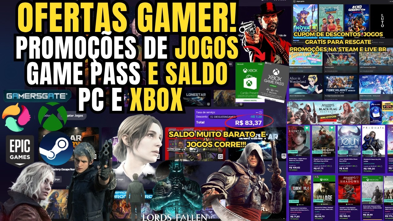 JOGOS BARATOS..OFERTAS  ENEBA SEXTA  DA SEMANA!! JOGOS PARA PC STEAM  E XBOX  NOTÍCIAS DA SEMANA!