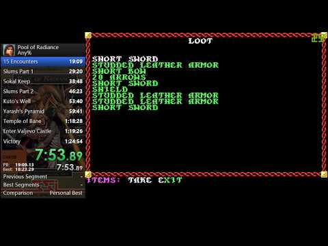 AD&D's Pool of Radiance Speedrun in 1:23:55