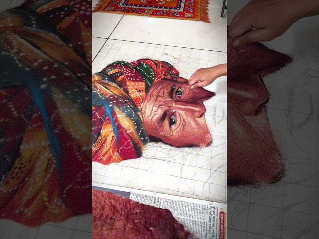 Portrait rangoli design by mita - video 2