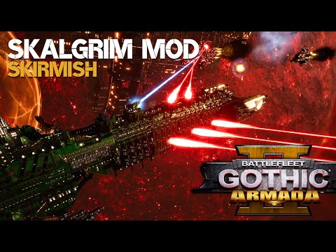 Salamanders vs Orks | Skalgrim Mod Skirmish | Battlefleet Gothic: Armada 2