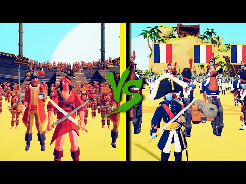 PIRATE FACTION vs FRENCH ARMY - Totally Accurate Battle Simulator TABS