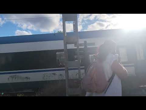 Bio tren llegando a la estación san rosendo