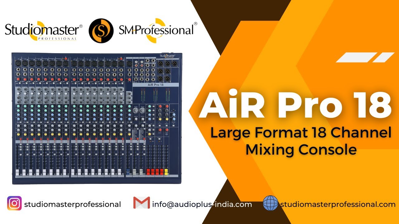 AiR PRO 18 Mixer by Studiomaster Professional