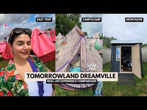 Where to stay at Tomorrowland DREAMVILLE 2026 | Review of Montagoe vs Camp 2 Camp vs Easy Tent
