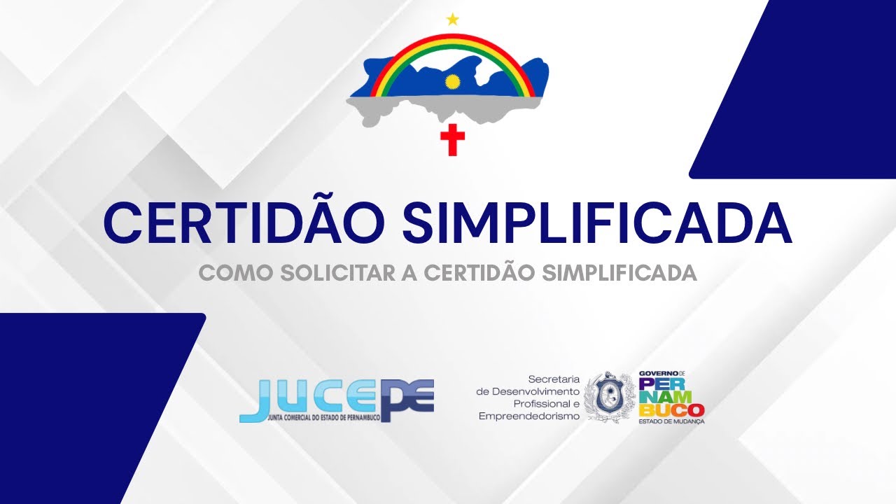 Tutorial - Certidão Simplificada JUCEPE: Como Solicitar 