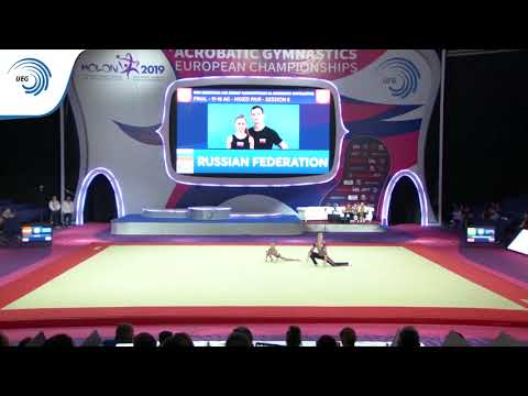 Iana MAZING & Denis NOZHENKO (RUS) - 2019 European Age Group, 11 - 16 mixed pair final
