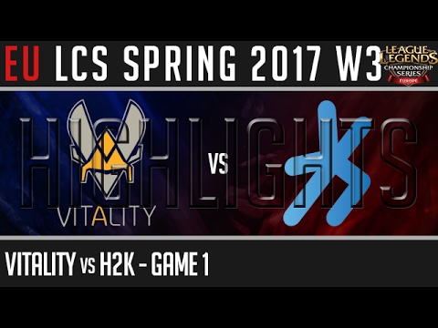 H2K vs Vitality Highlights Game 1 - EU LCS W3D2 Spring 2017 - H2K vs VIT G1