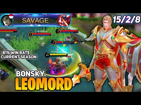 SAVAGE! Leomord Perfect Gameplay [Top 1 Global Leomord ] By Bonsky. - Mobile Legend