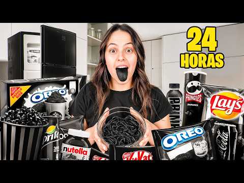 24 HOURS EATING ONE COLOR!!