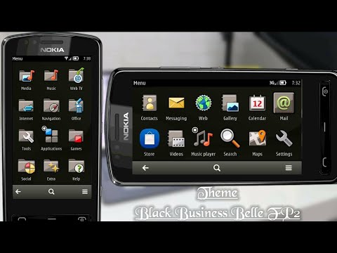 Theme Black Business Belle FP2 icon pack by @jankeza121 | MODMenux | REVIEW Nokia 700