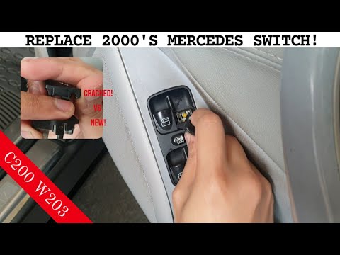 REPLACING CRACKED 2000's MERCEDES WINDOW SWITCH (Button) w203 w211 etc. (c180, c200, c230, e200 etc)