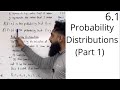 Edexcel AS Level Maths 6 1 Probability Distributions Part 1
