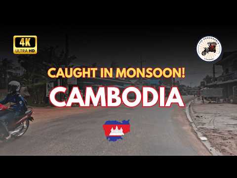 Caught in MONSOON Rain While Exploring Siem Reap on Motorbike