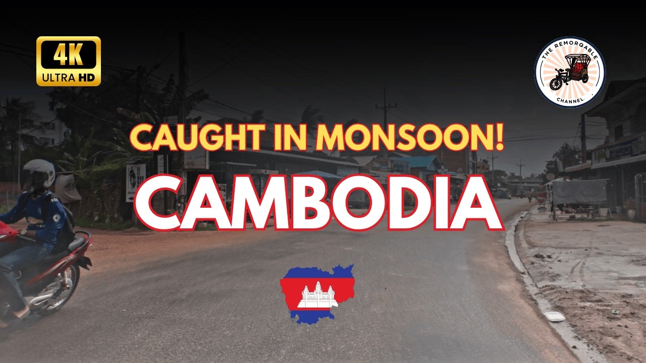 Caught in MONSOON Rain While Exploring Siem Reap on Motorbike