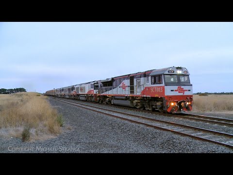 1MA9 SCT Mixed Freight Train Approaching Gheringhap (26/3/2023) - PoathTV Australian Railways