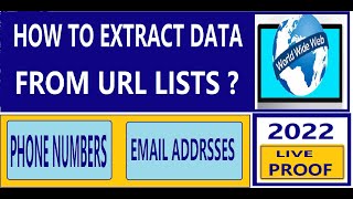 HOW TO EXTRACT DATA FROM URL LIST - data scraping crawler - extract contact data from any website