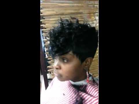 Short cut quick weave curly top