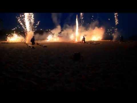 Vuurwerkshow Kijkduin/Den Haag 13-7-2013 WK Cross Triathlon - Schietveld Camera