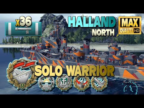 Halland: "Solo Warrior" with 36 torpedo hits - World of Warships