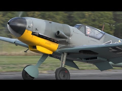 Messerschmitt Bf-109 G14 "Black 2"  Charged DB605 Sound!