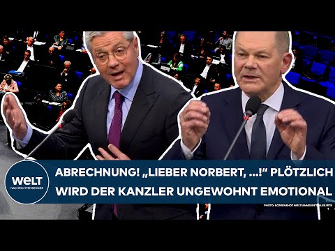 Video Thumbnail: BUNDESTAG: Schlagabtausch! "Lieber Norbert ...!" Aber plötzlich wird der Kanzler ungewohnt emotional
