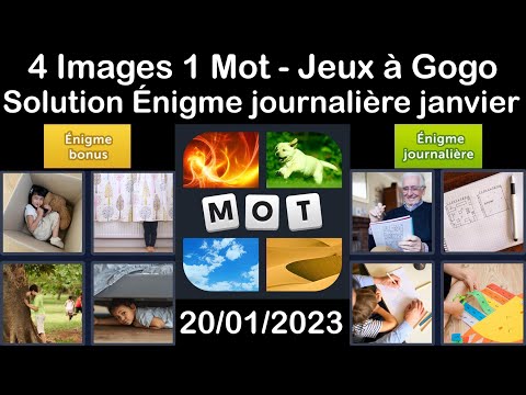 4 Images 1 Mot - Jeux À Gogo - 20/01/2023 - Solution Énigme Journalière - janvier 2023