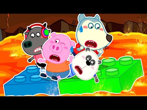 Wolf Family🌞 Amazing Stories for Kids About the Floor Is Lava | Wolfoo Reup