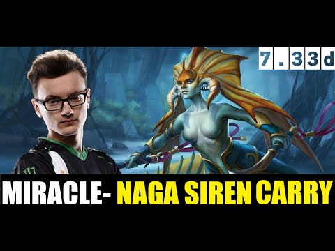INSANE MIRACLE NAGA SIREN HC  7.33D NAGA  HIGH MMR MATCH  #dota2