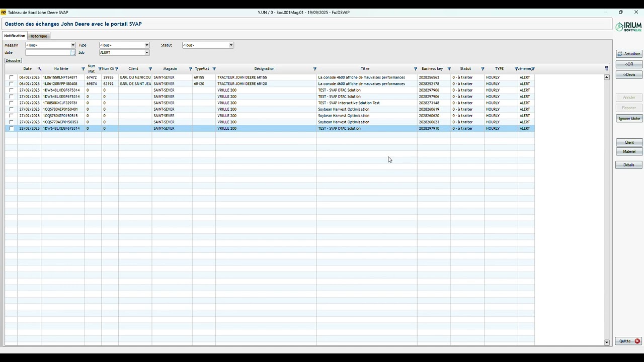 [CLUB JD] Annuler JOB, Ignorer ALERT