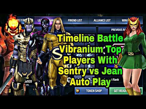 Timeline Battle Vibranium Top Players With Sentry vs Jean Auto Play - Marvel Future Fight