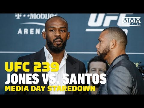UFC 239: Jon Jones vs. Thiago Santos Media Day Staredown - MMA Fighting
