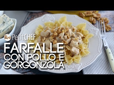 Farfalle con pollo e crema al gorgonzola - Primi piatti, Ricette veloci PetitChef.it