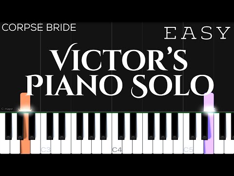 Victor’s Piano Solo - Tim Burton’s Corpse Bride | EASY Piano Tutorial