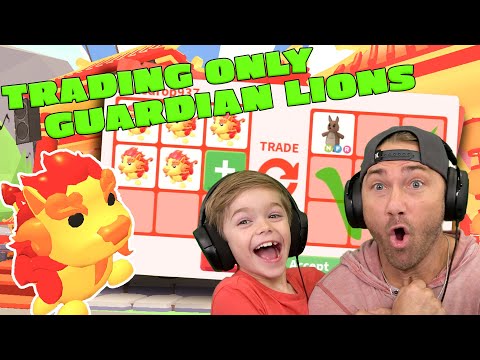 Trading ONLY Guardian Lions in Roblox Adopt Me!!