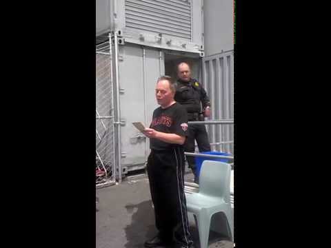 SF Sheriff Capt K. Paulson gets doused...for a good cause!