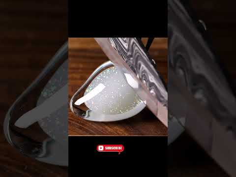 One slice, Glass Mango cut off #asmr #satisfyingcut #glassfracture #fruitcutting #nomusic