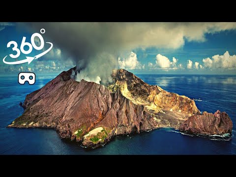 VR 360 BIGGEST VOLCANO creates MEGATSUNAMI - Natural Disaster Up-close 360 video